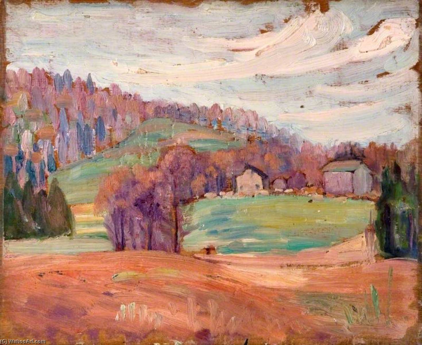 Wikioo.org - The Encyclopedia of Fine Arts - Painting, Artwork by Elizabeth Muntz - Trees in a Landscape