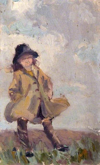 Wikioo.org - The Encyclopedia of Fine Arts - Painting, Artwork by Elizabeth Muntz - Portrait of a Child Wearing a Coat and Hat