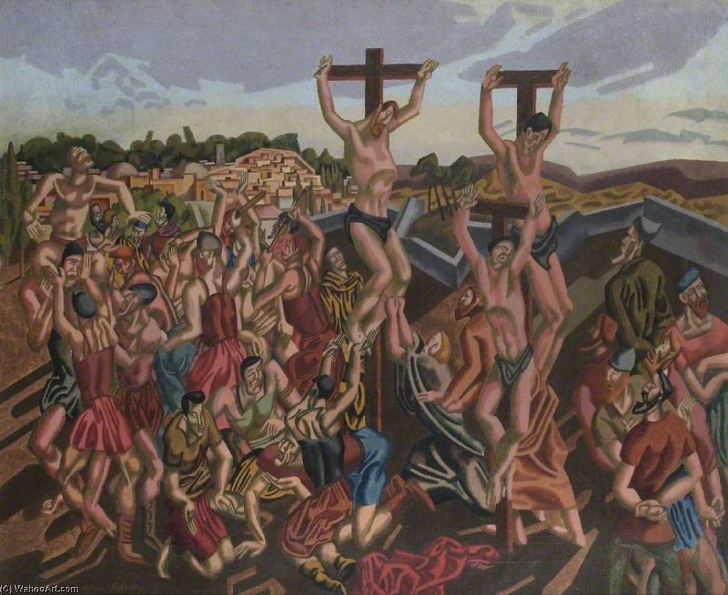 Wikioo.org - The Encyclopedia of Fine Arts - Painting, Artwork by William Patrick Roberts - The Crucifixion