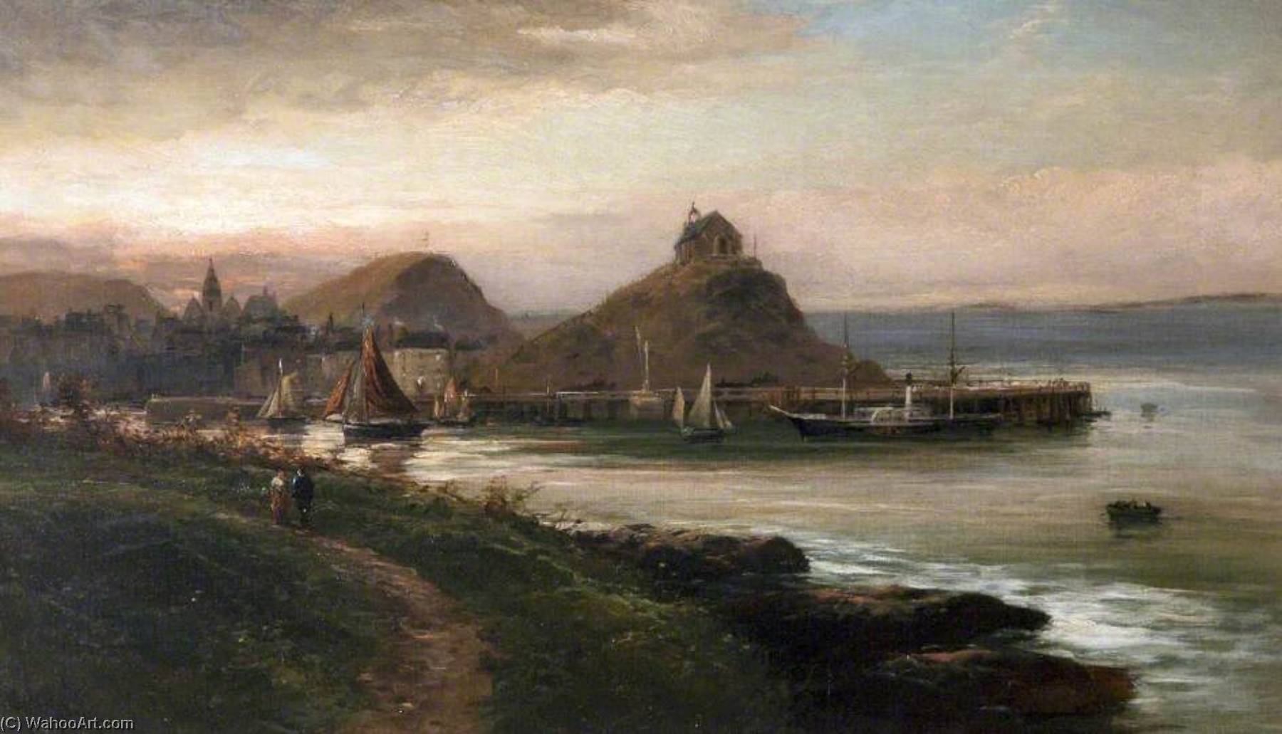 Wikioo.org - The Encyclopedia of Fine Arts - Painting, Artwork by George Henry Jenkins - Lantern Hill, Ilfracombe, Devon