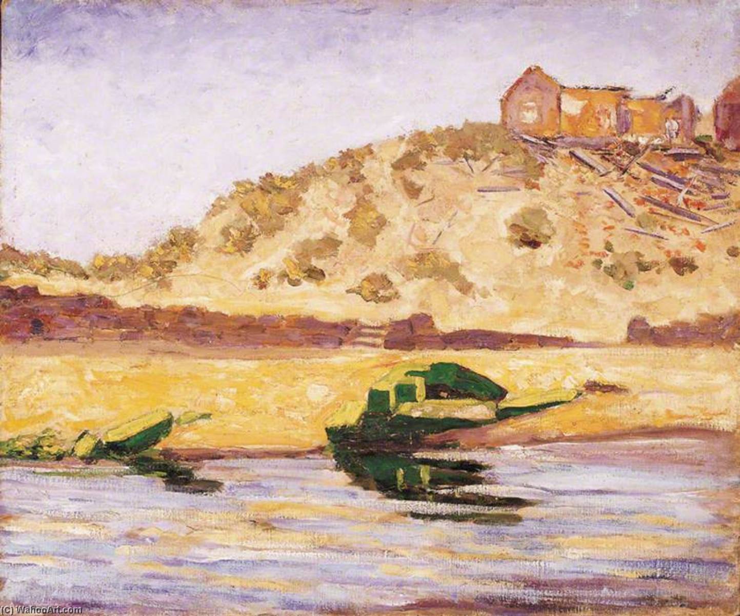 Wikioo.org - The Encyclopedia of Fine Arts - Painting, Artwork by Winston Spencer Churchill - Coast Scene with a Ruined Building