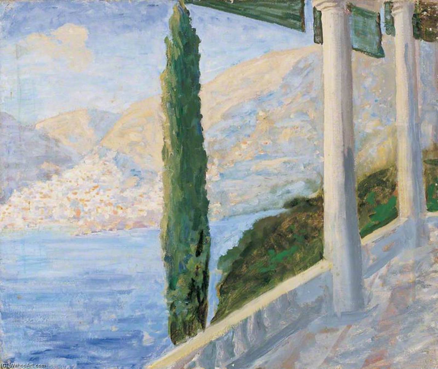 Wikioo.org - The Encyclopedia of Fine Arts - Painting, Artwork by Winston Spencer Churchill - A View of Monte Carlo