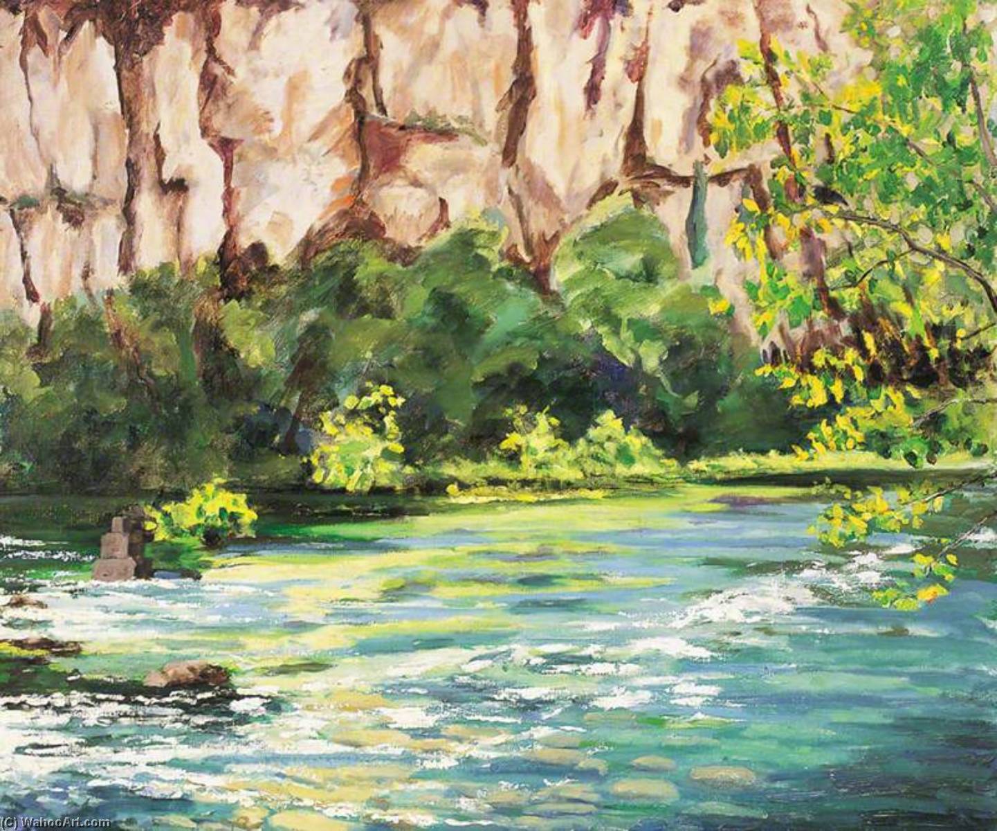 Wikioo.org - The Encyclopedia of Fine Arts - Painting, Artwork by Winston Spencer Churchill - La Fontaine de Vaucluse (II)