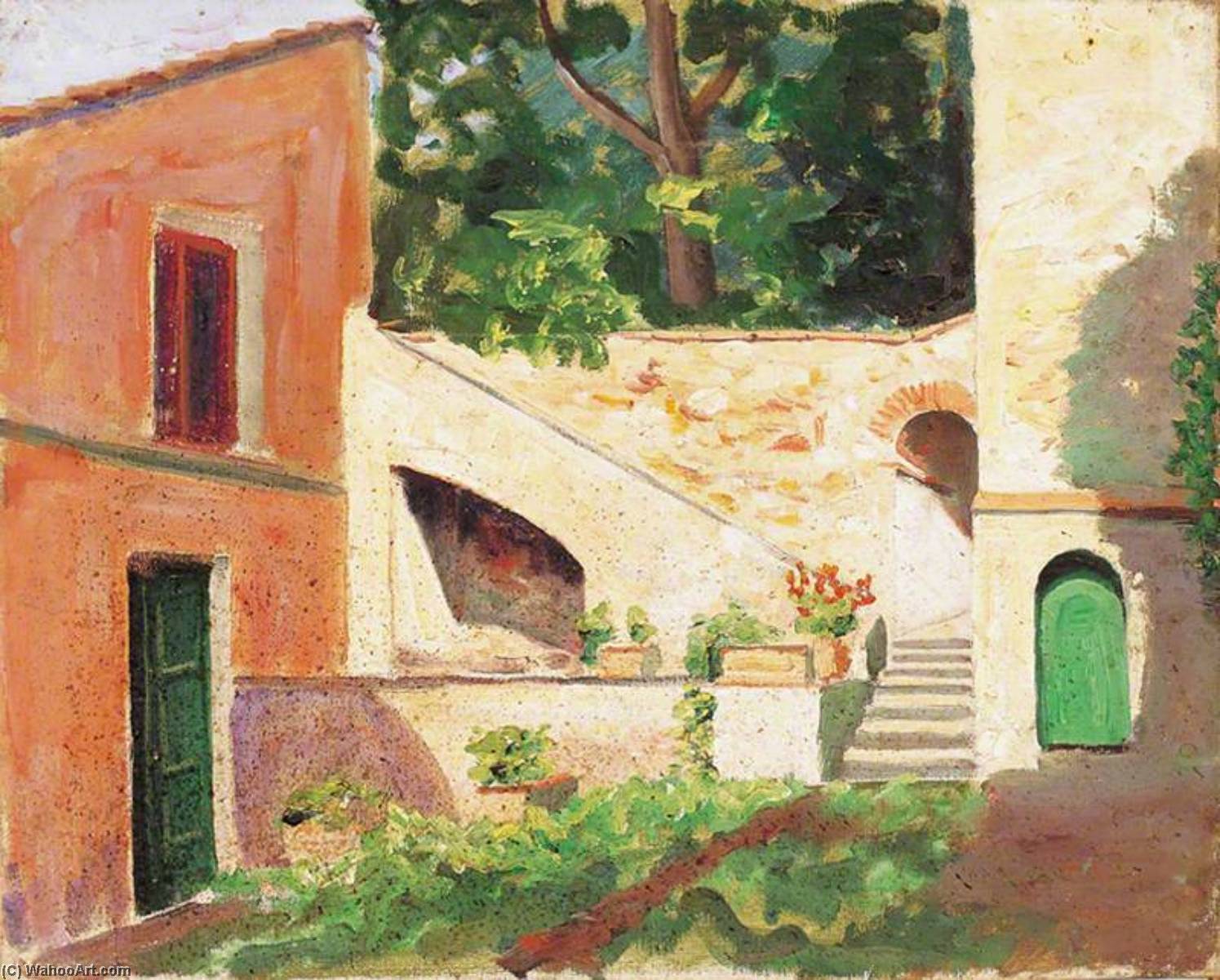 Wikioo.org - The Encyclopedia of Fine Arts - Painting, Artwork by Winston Spencer Churchill - An Open Staircase in the South of France