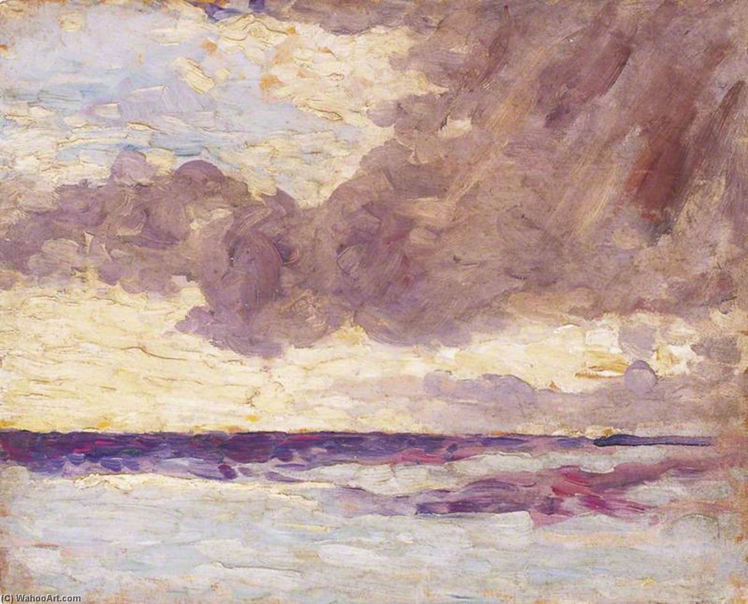 Wikioo.org - The Encyclopedia of Fine Arts - Painting, Artwork by Winston Spencer Churchill - Seascape with Rain Clouds