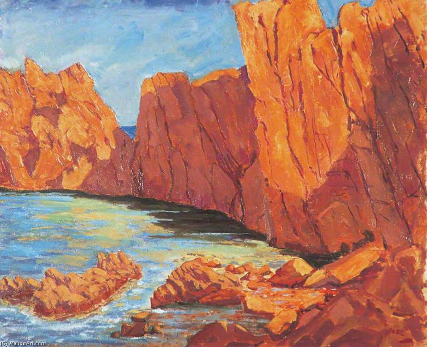 Wikioo.org - The Encyclopedia of Fine Arts - Painting, Artwork by Winston Spencer Churchill - Red Rocks in the South of France