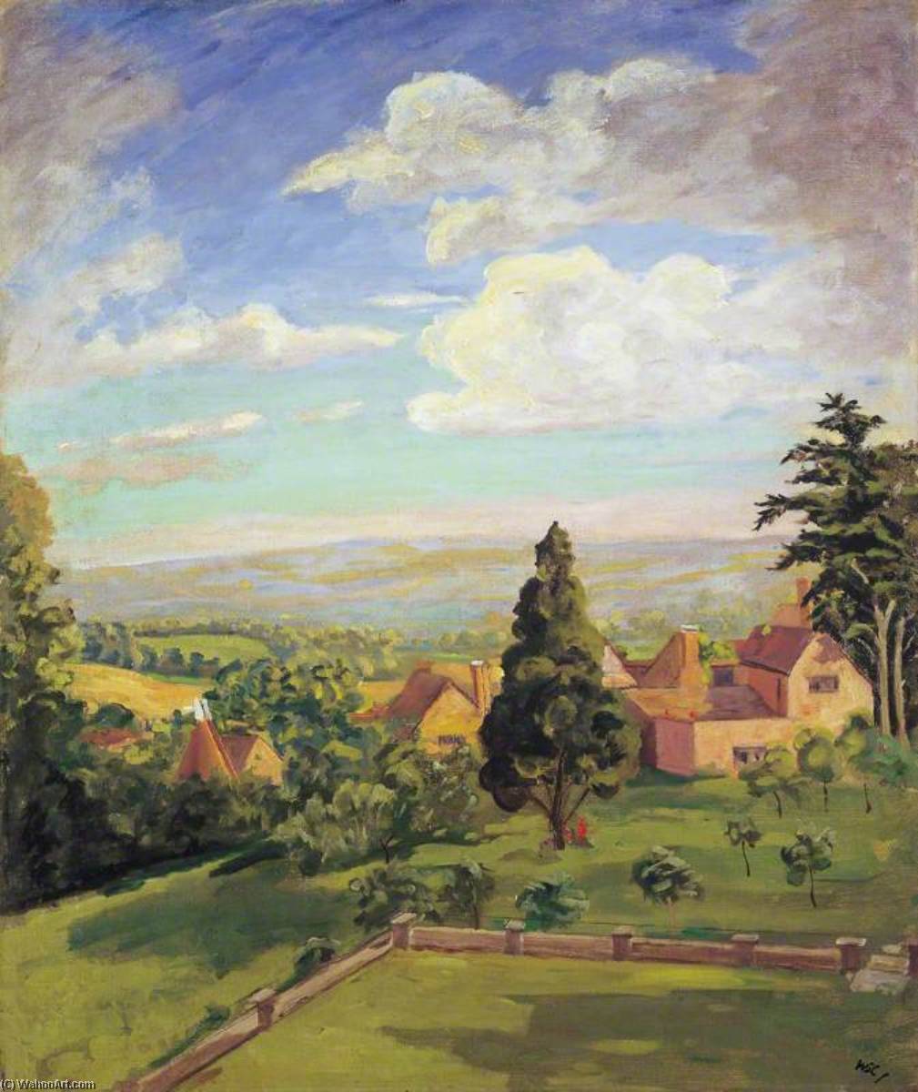 Wikioo.org - The Encyclopedia of Fine Arts - Painting, Artwork by Winston Spencer Churchill - A View from Chartwell