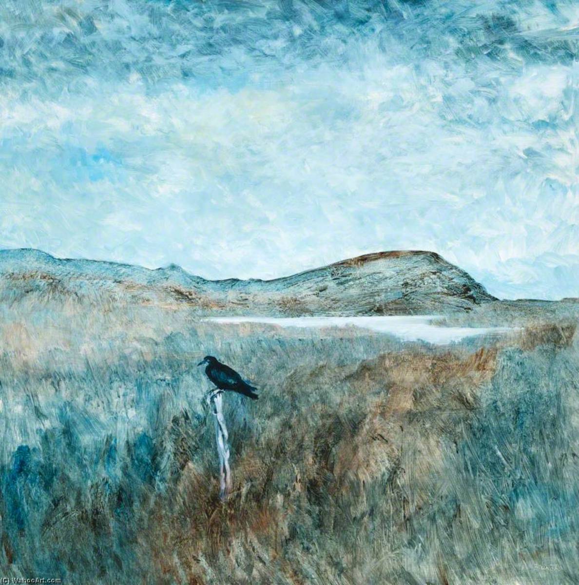 Wikioo.org - The Encyclopedia of Fine Arts - Painting, Artwork by Lawson Burch - Landscape with Crow