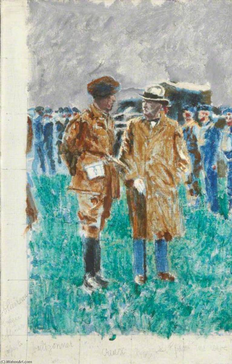 Wikioo.org - The Encyclopedia of Fine Arts - Painting, Artwork by Winston Spencer Churchill - 'Painting Lesson from Mr Sickert'