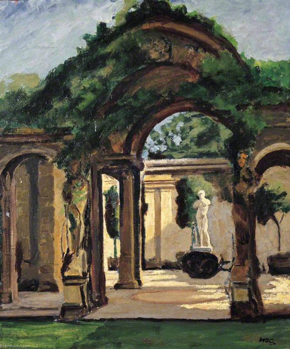 Wikioo.org - The Encyclopedia of Fine Arts - Painting, Artwork by Winston Spencer Churchill - The Italian Garden at Hever Castle, Kent