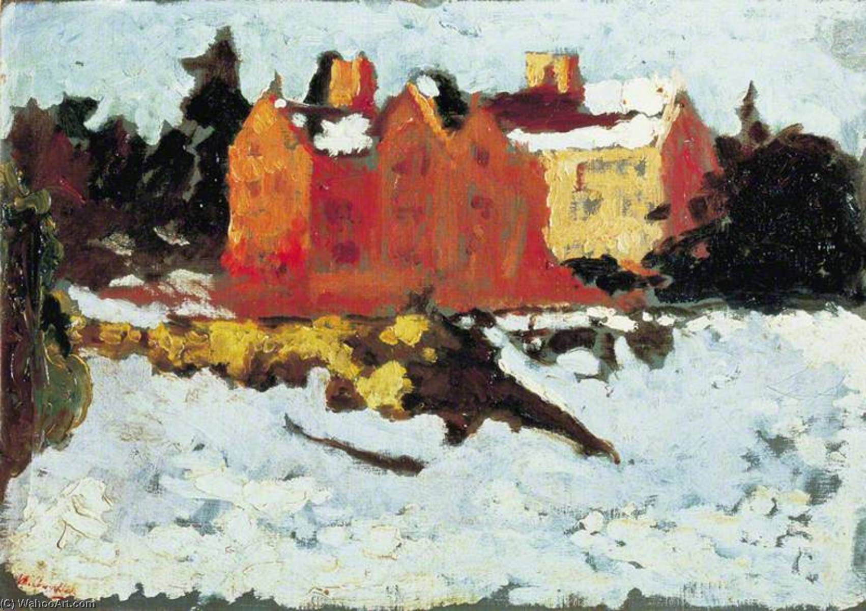 Wikioo.org - The Encyclopedia of Fine Arts - Painting, Artwork by Winston Spencer Churchill - Winter Sunshine, Chartwell