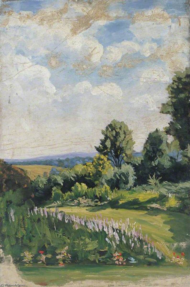Wikioo.org - The Encyclopedia of Fine Arts - Painting, Artwork by Winston Spencer Churchill - English Garden Scene