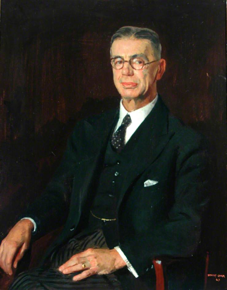 Wikioo.org - The Encyclopedia of Fine Arts - Painting, Artwork by Henry Marvell Carr - Sir William Cartwright, Chairman of the County Council of the West Riding of Yorkshire (1933–1946)