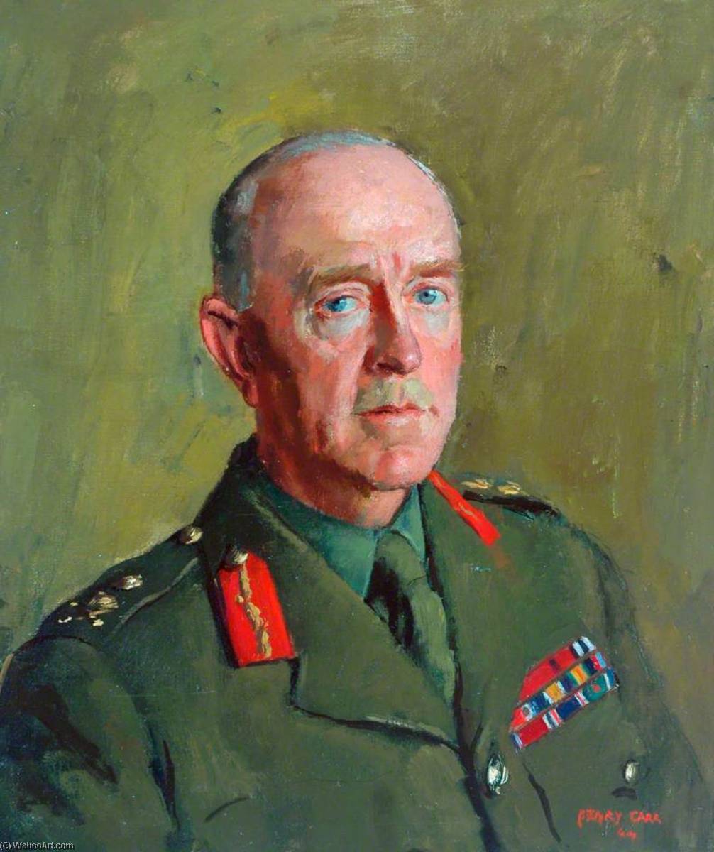 Wikioo.org - The Encyclopedia of Fine Arts - Painting, Artwork by Henry Marvell Carr - General Sir Harold Franklyn, KCB, DSO, MC, Colonel of the Regiment (1939–1949)