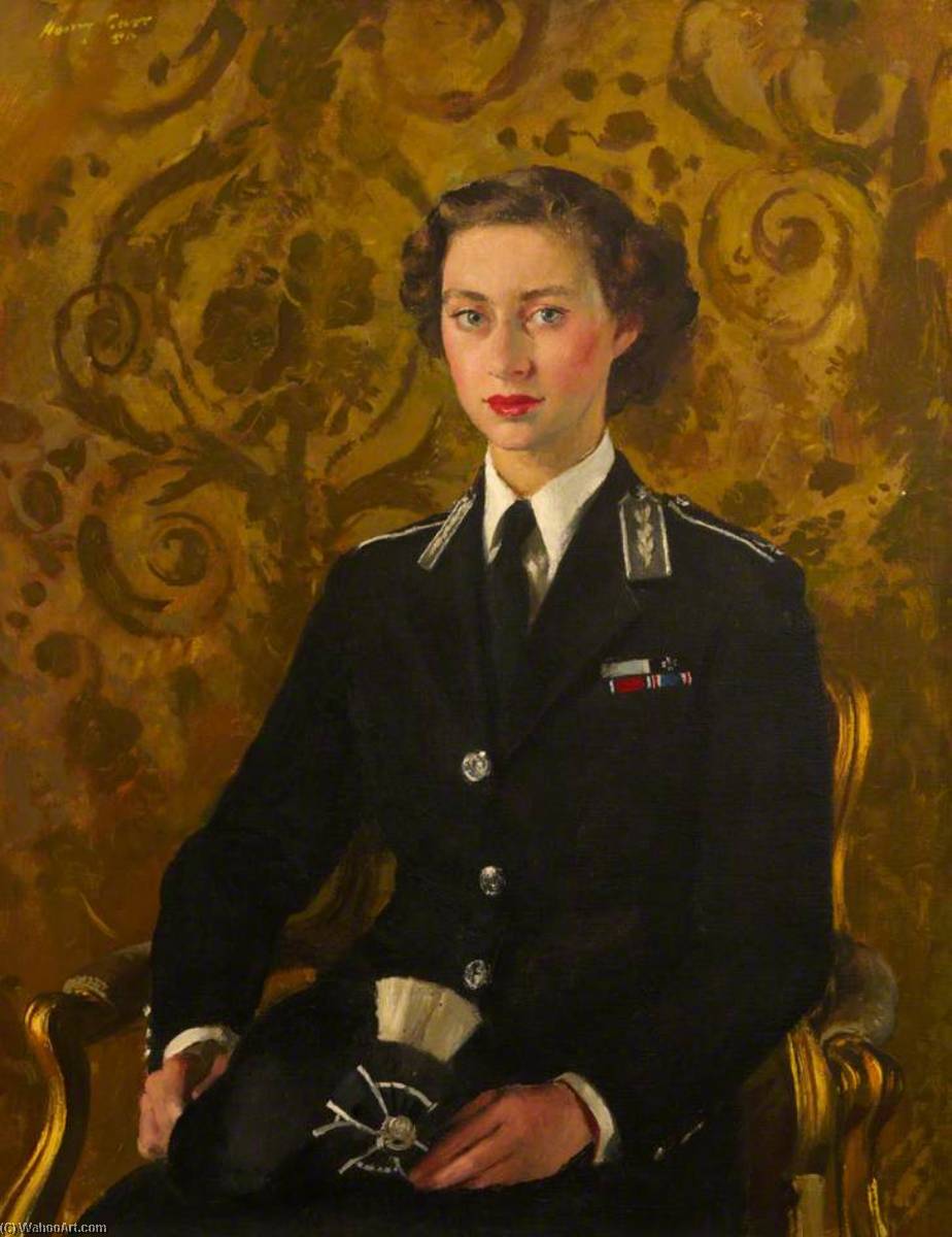 Wikioo.org - The Encyclopedia of Fine Arts - Painting, Artwork by Henry Marvell Carr - HRH Princess Margaret (1930–2002)