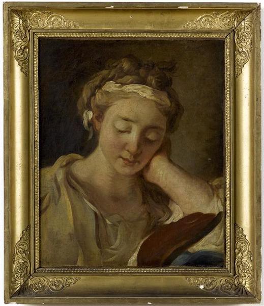 Wikioo.org – L'Encyclopédie des Beaux Arts - Peinture, Oeuvre de Antoine François Callet - La Liseuse Portrait de jeune femme ( autre titre )