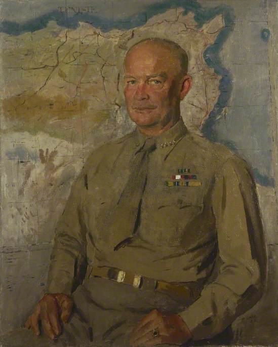 Wikioo.org - The Encyclopedia of Fine Arts - Painting, Artwork by Henry Marvell Carr - General Dwight D. Eisenhower (1890–1969)