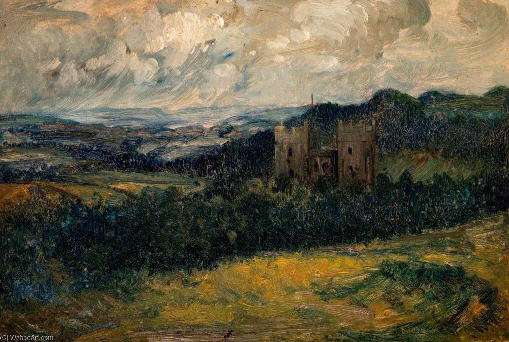Wikioo.org - The Encyclopedia of Fine Arts - Painting, Artwork by Joseph Alfonso Toft - Langley Castle, North Tyne
