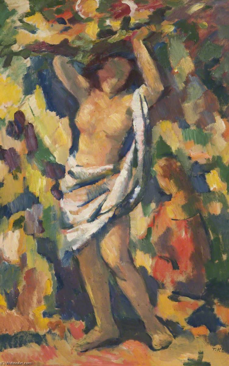 Wikioo.org - The Encyclopedia of Fine Arts - Painting, Artwork by Theodor Kern - Draped Nude