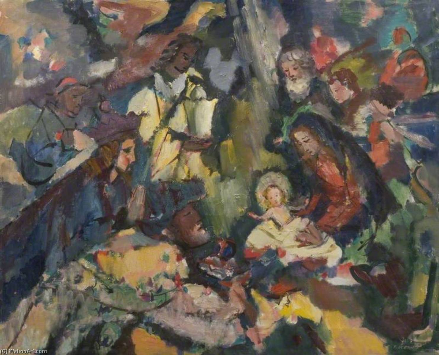 Wikioo.org - The Encyclopedia of Fine Arts - Painting, Artwork by Theodor Kern - Nativity