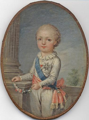 Wikioo.org - The Encyclopedia of Fine Arts - Painting, Artwork by Ribou Jean Marie - Portrait de Louis Dauphin fils aîné de Louis XVI, ou de Louis Charles, duc de Normandie