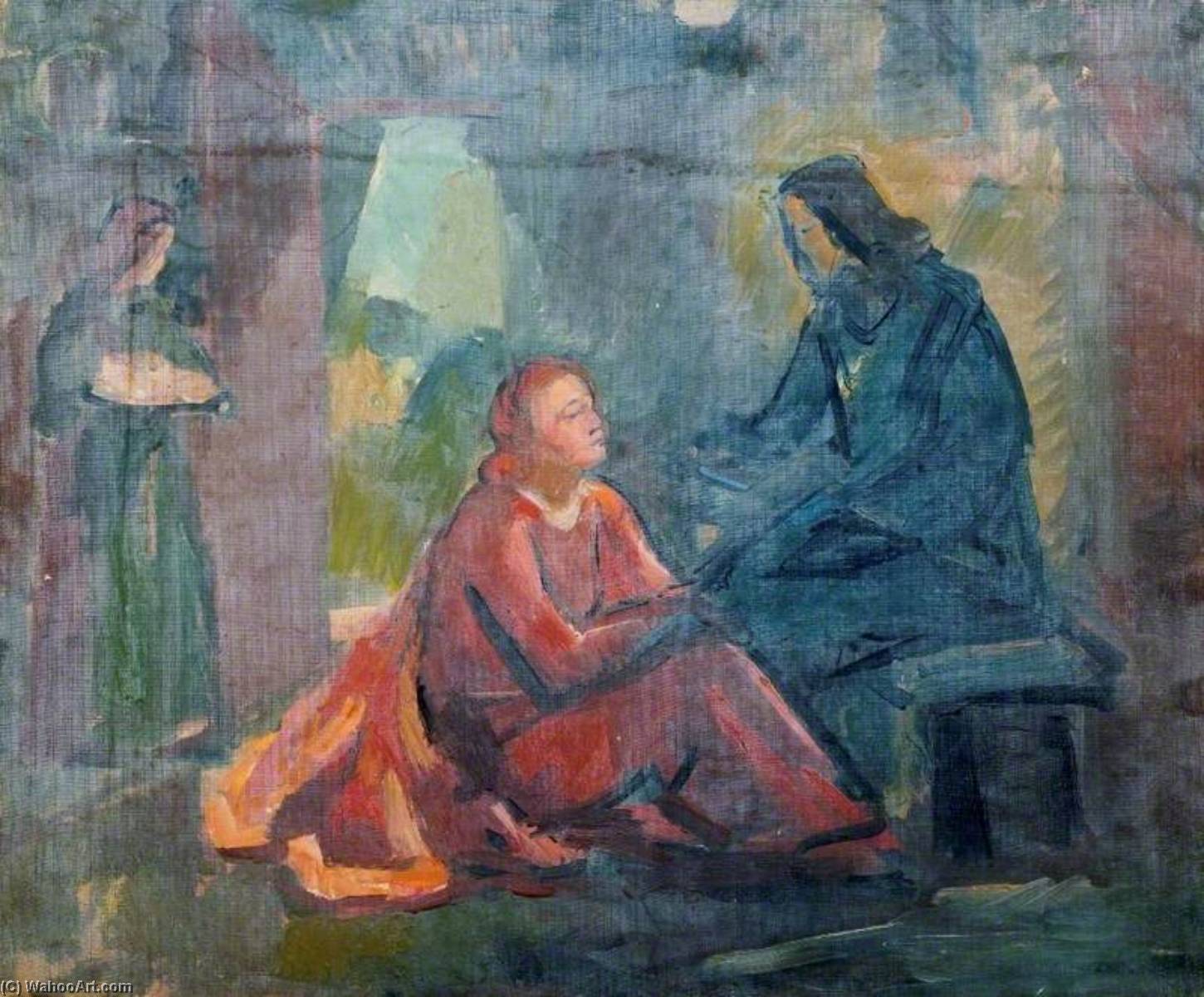 WikiOO.org - Енциклопедия за изящни изкуства - Живопис, Произведения на изкуството Theodor Kern - Christ in the House of Martha and Mary