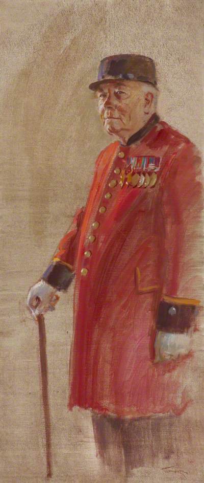 Wikioo.org - The Encyclopedia of Fine Arts - Painting, Artwork by June Mendoza - Chelsea Pensioners Terry Hyatt, Royal Hampshire Regiment