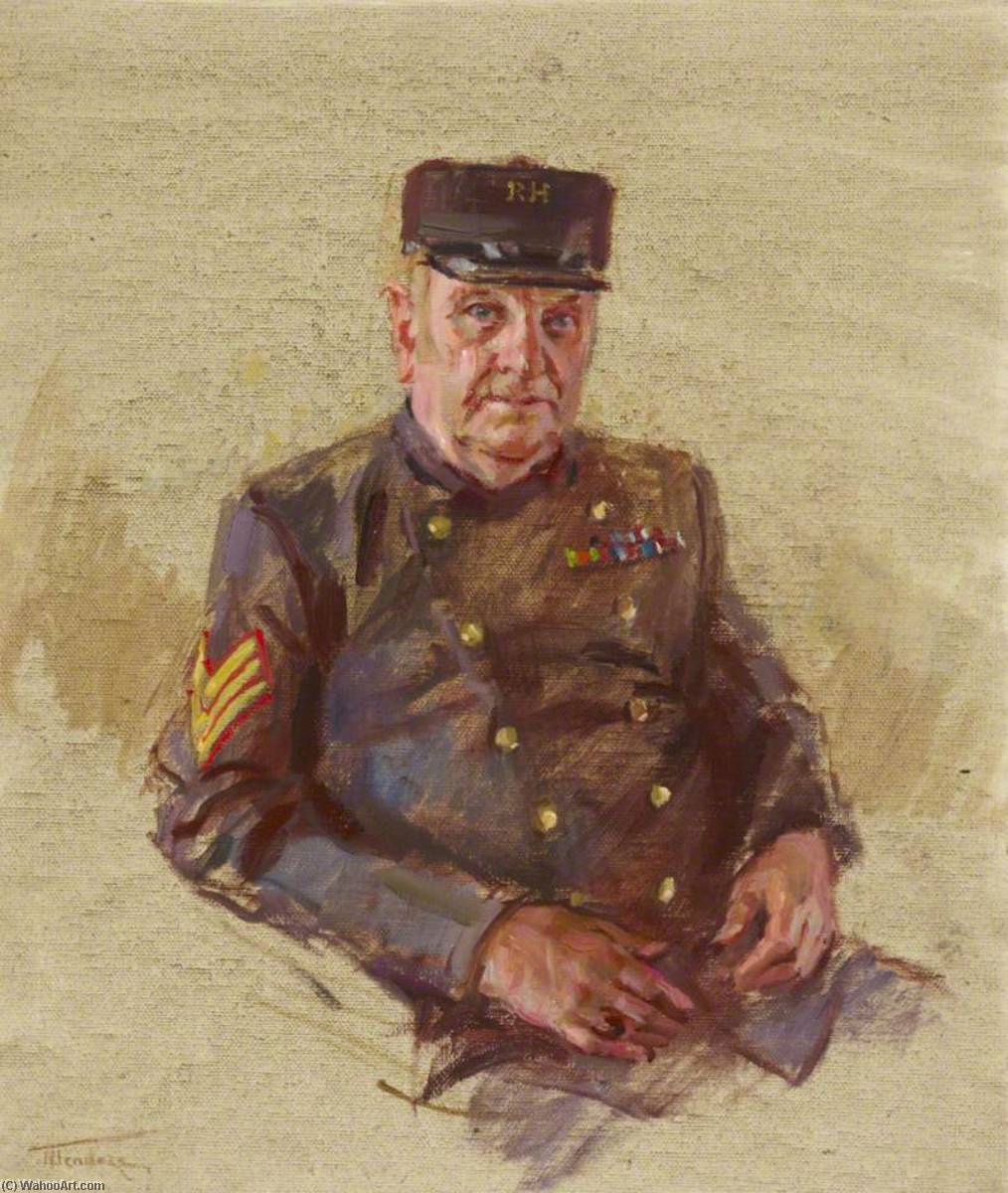 Wikioo.org - The Encyclopedia of Fine Arts - Painting, Artwork by June Mendoza - Chelsea Pensioners Ben Lee, Royal Military Police