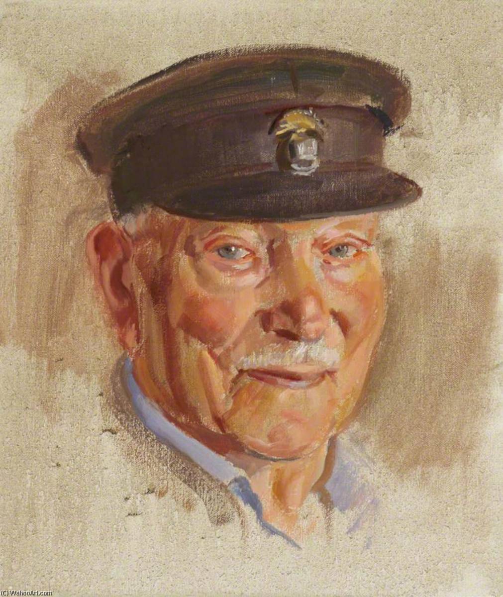 Wikioo.org - The Encyclopedia of Fine Arts - Painting, Artwork by June Mendoza - Chelsea Pensioners Bill Moylon, Royal Inniskilling Fusiliers