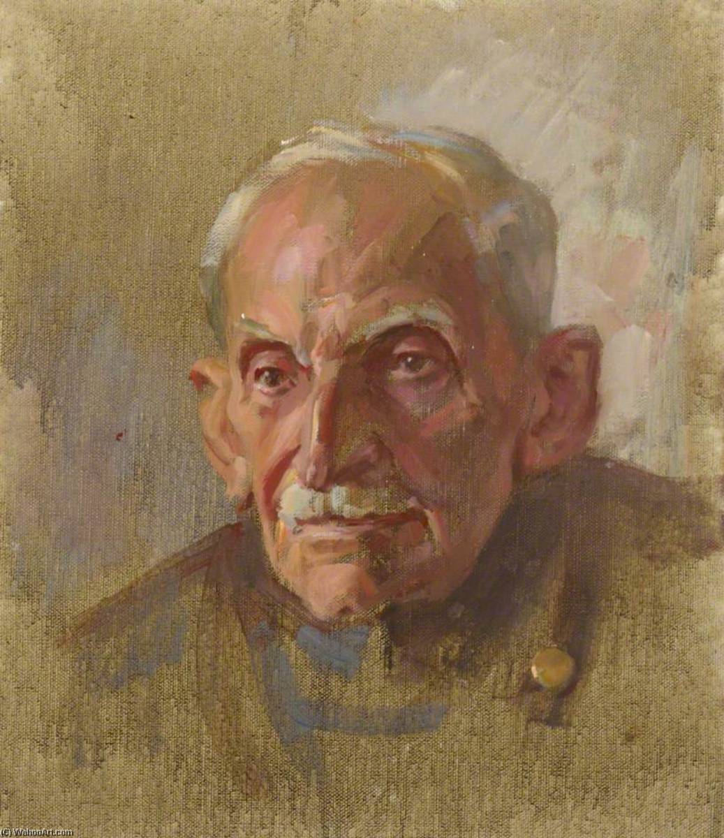 Wikioo.org - The Encyclopedia of Fine Arts - Painting, Artwork by June Mendoza - Chelsea Pensioners Eric Millar, Royal Army Ordnance Corps
