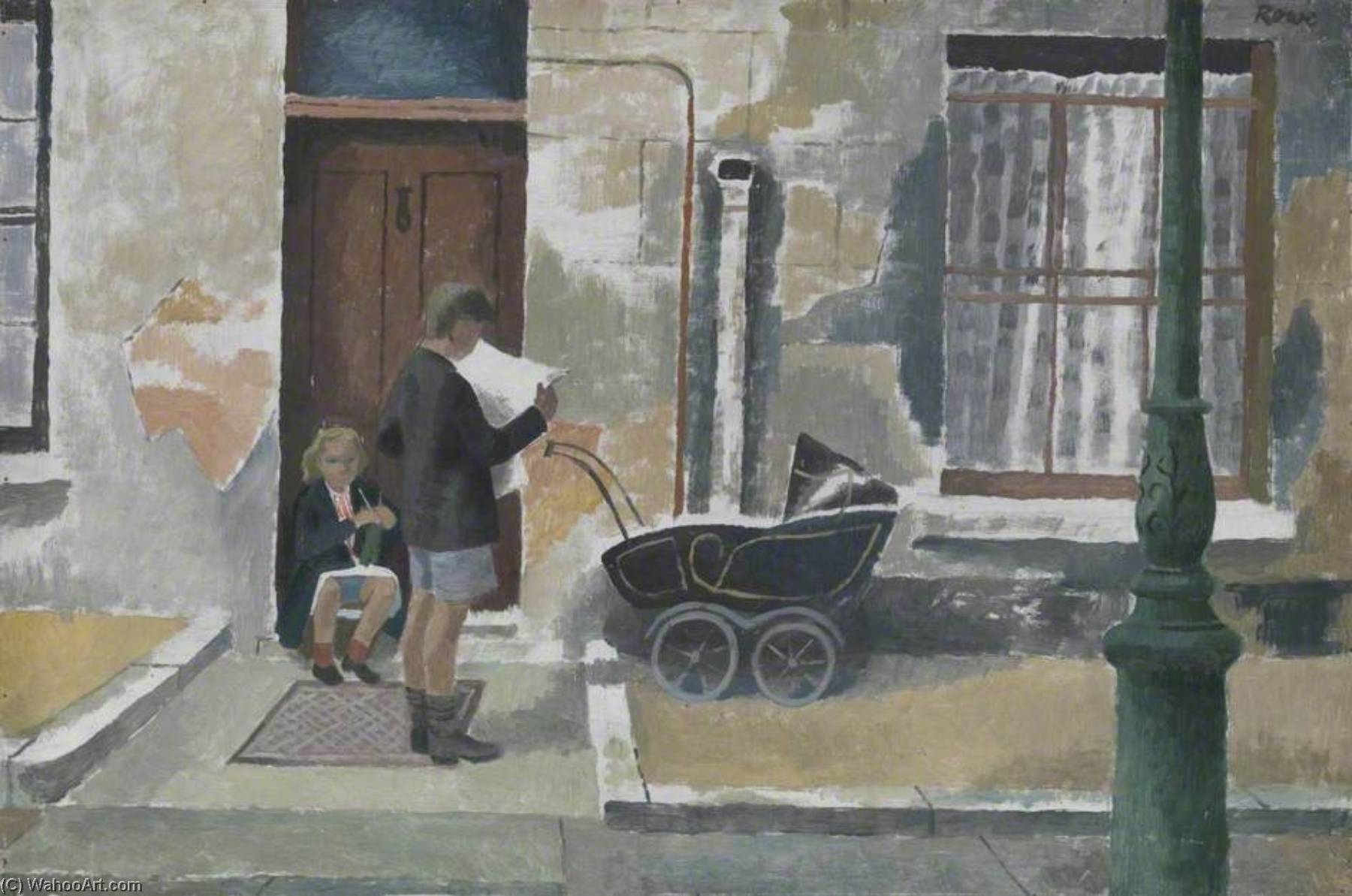 Wikioo.org - The Encyclopedia of Fine Arts - Painting, Artwork by Cliff Rowe - Street Scene Kentish Town