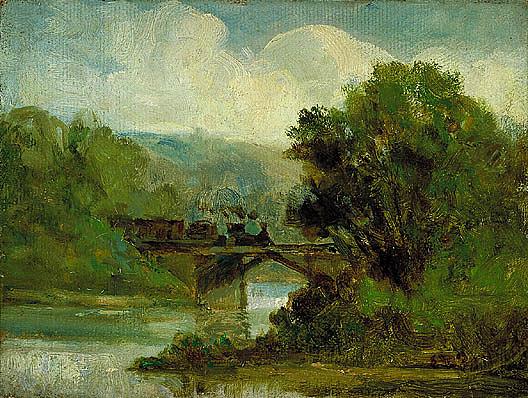 Wikioo.org – La Enciclopedia de las Bellas Artes - Pintura, Obras de arte de Edward Mitchell Bannister - tren pintura