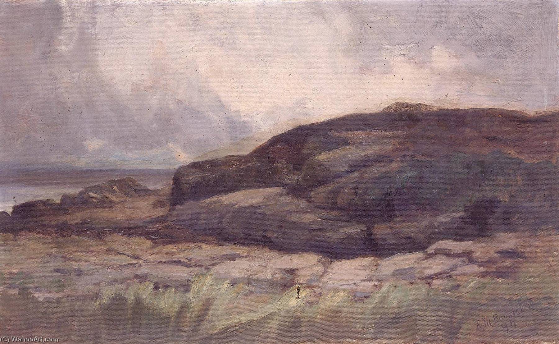 Wikioo.org - The Encyclopedia of Fine Arts - Painting, Artwork by Edward Mitchell Bannister - Untitled (landscape with rocks)