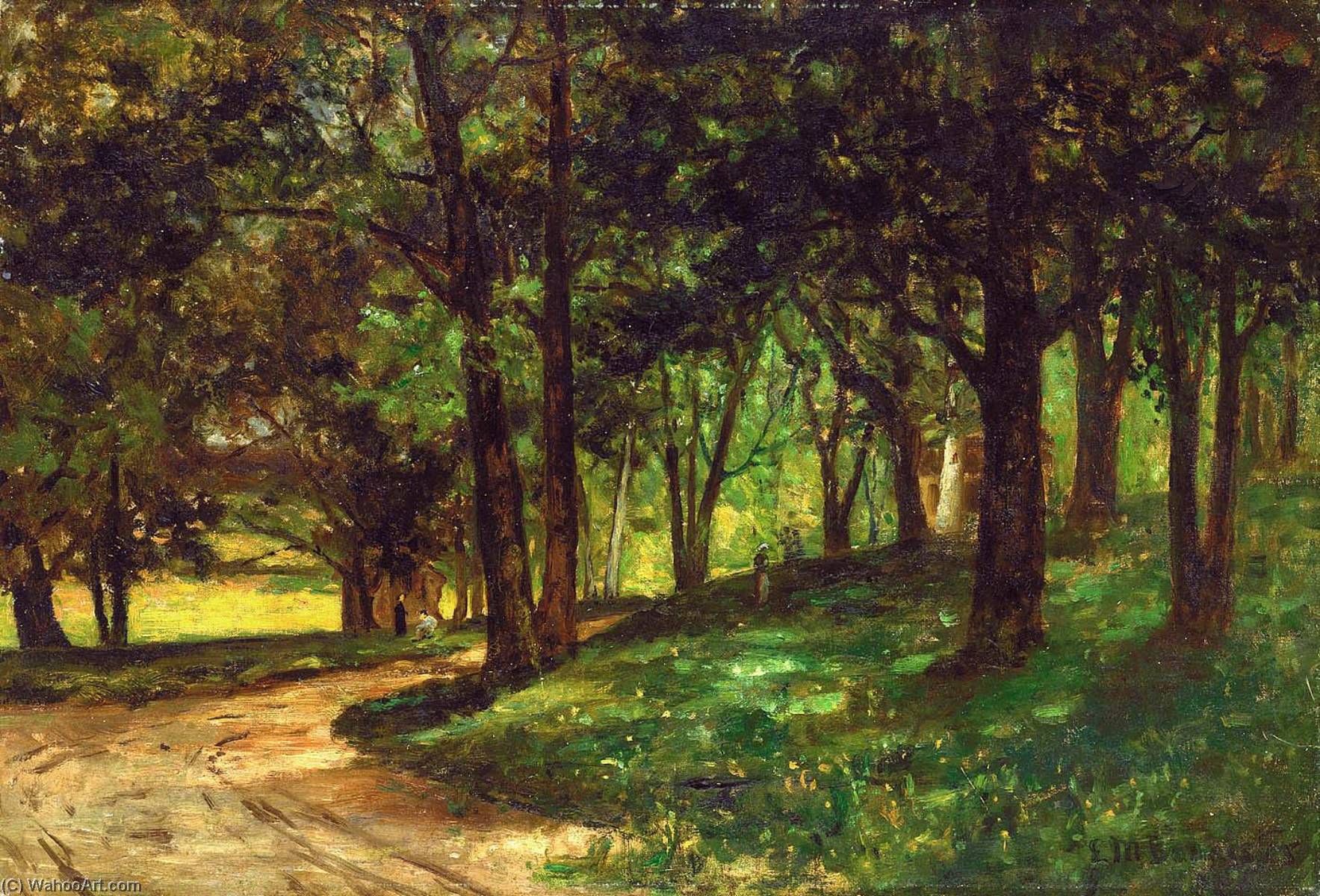 WikiOO.org - Εγκυκλοπαίδεια Καλών Τεχνών - Ζωγραφική, έργα τέχνης Edward Mitchell Bannister - Untitled (landscape with trees)