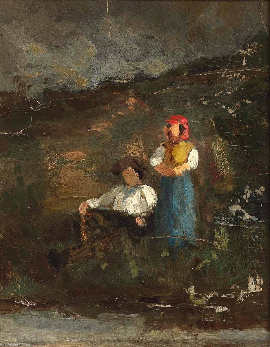 Wikioo.org - The Encyclopedia of Fine Arts - Painting, Artwork by Edward Mitchell Bannister - Repose