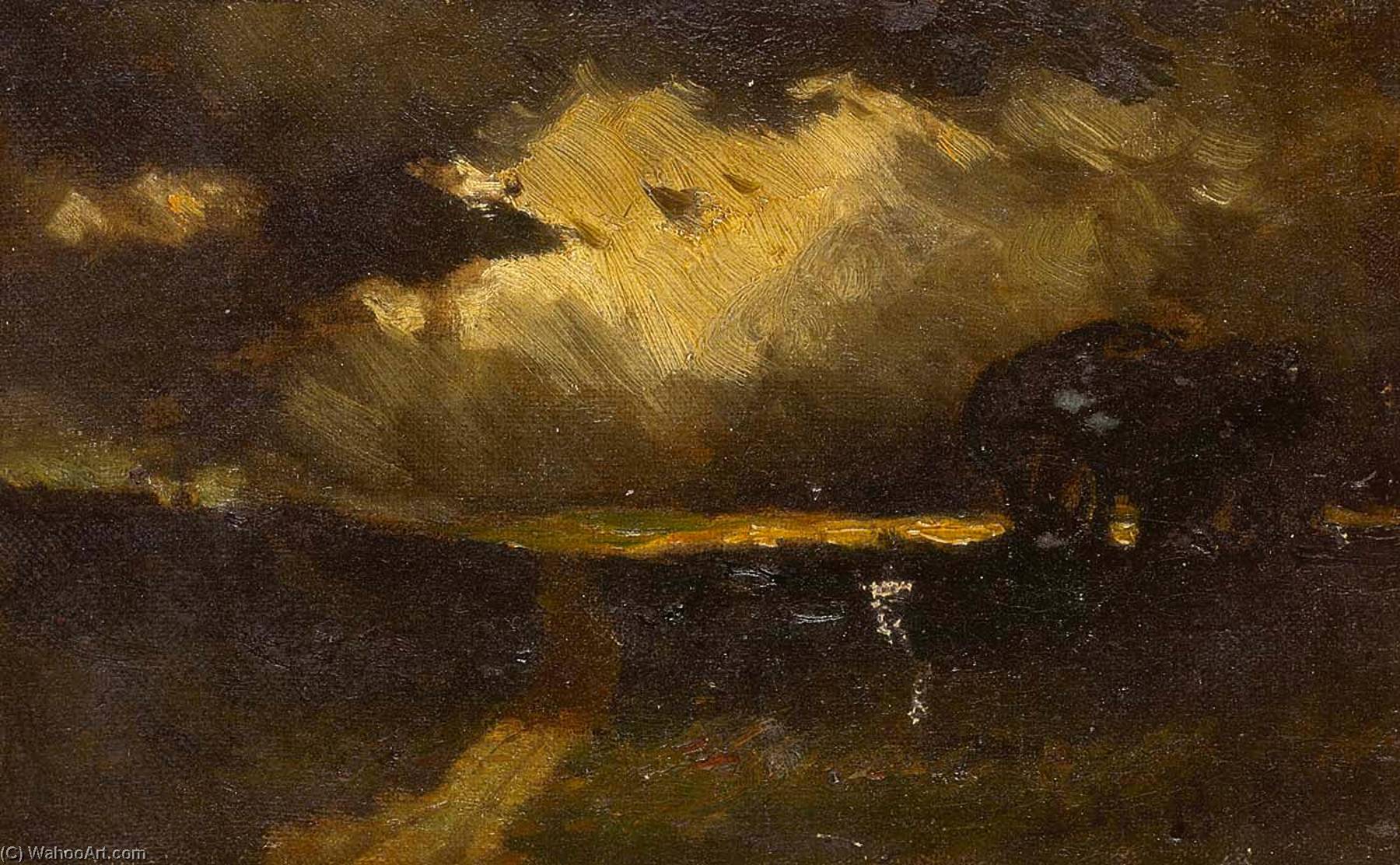 WikiOO.org - Encyclopedia of Fine Arts - Lukisan, Artwork Edward Mitchell Bannister - The Storm