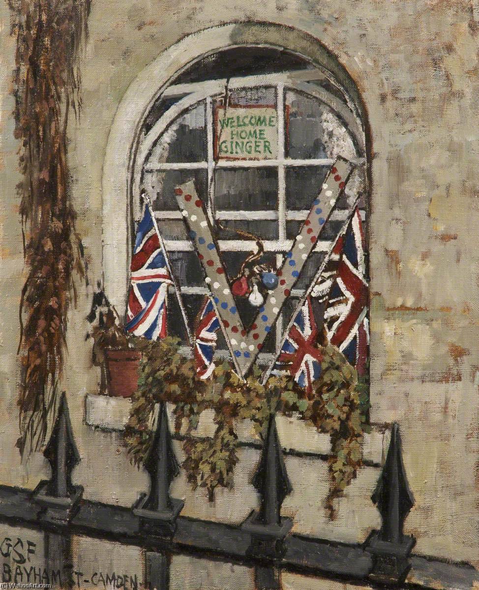Wikioo.org - The Encyclopedia of Fine Arts - Painting, Artwork by Geoffrey Scowcroft Fletcher - 'Welcome Home Ginger', Bayham Street, Camden