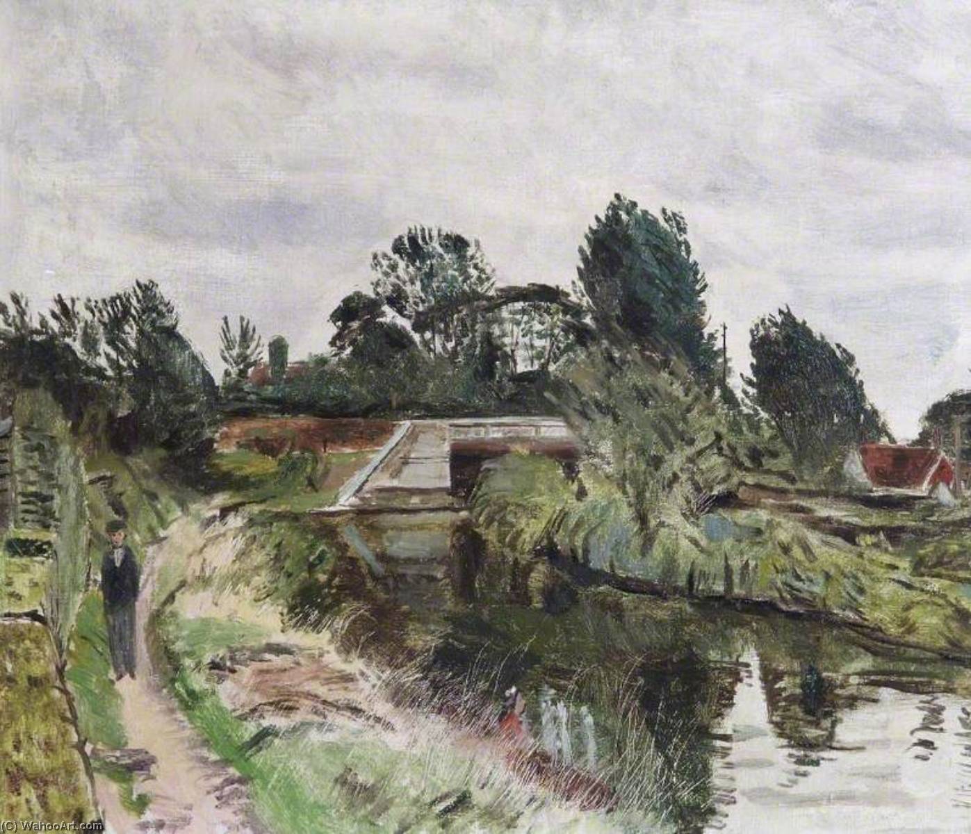 Wikioo.org - The Encyclopedia of Fine Arts - Painting, Artwork by Carel Victor Morlais Weight - The Towpath, Berkhamsted, Hertfordshire