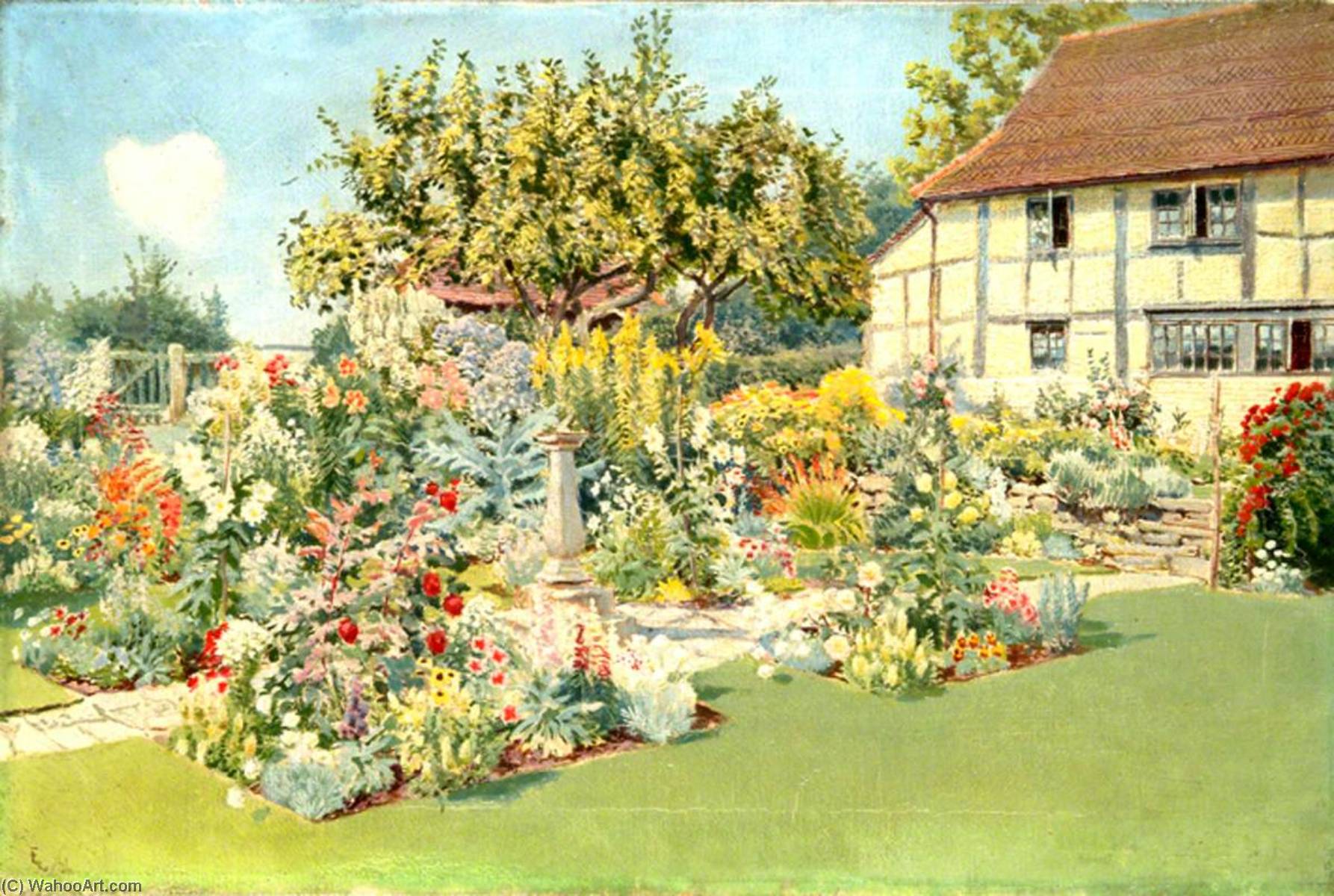 Wikioo.org - The Encyclopedia of Fine Arts - Painting, Artwork by Ernest C Christie - Pollingfold, Abinger, Surrey (rear view)