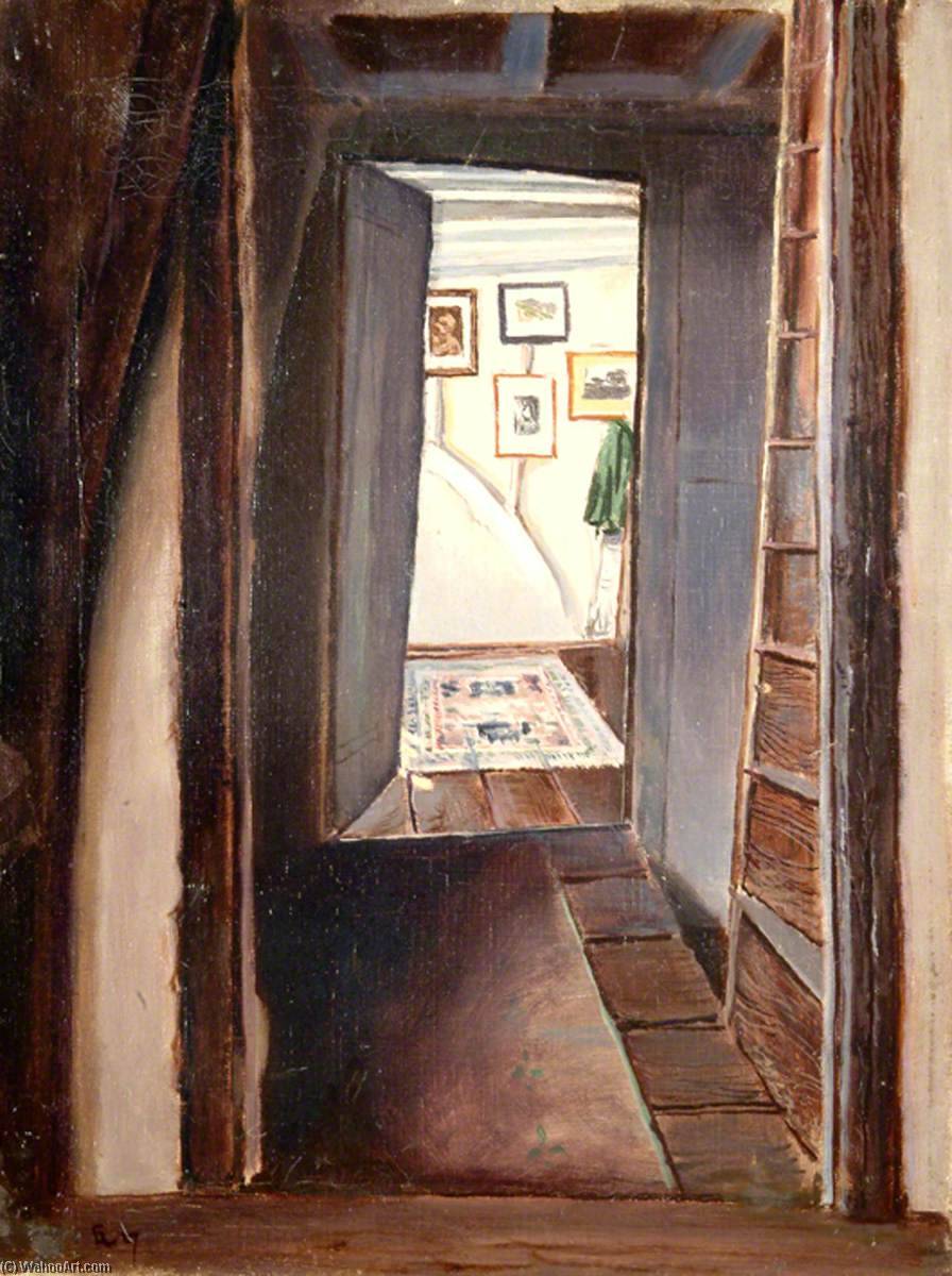 Wikioo.org - The Encyclopedia of Fine Arts - Painting, Artwork by Ernest C Christie - Pollingfold, Abinger, Surrey (view towards a landing)