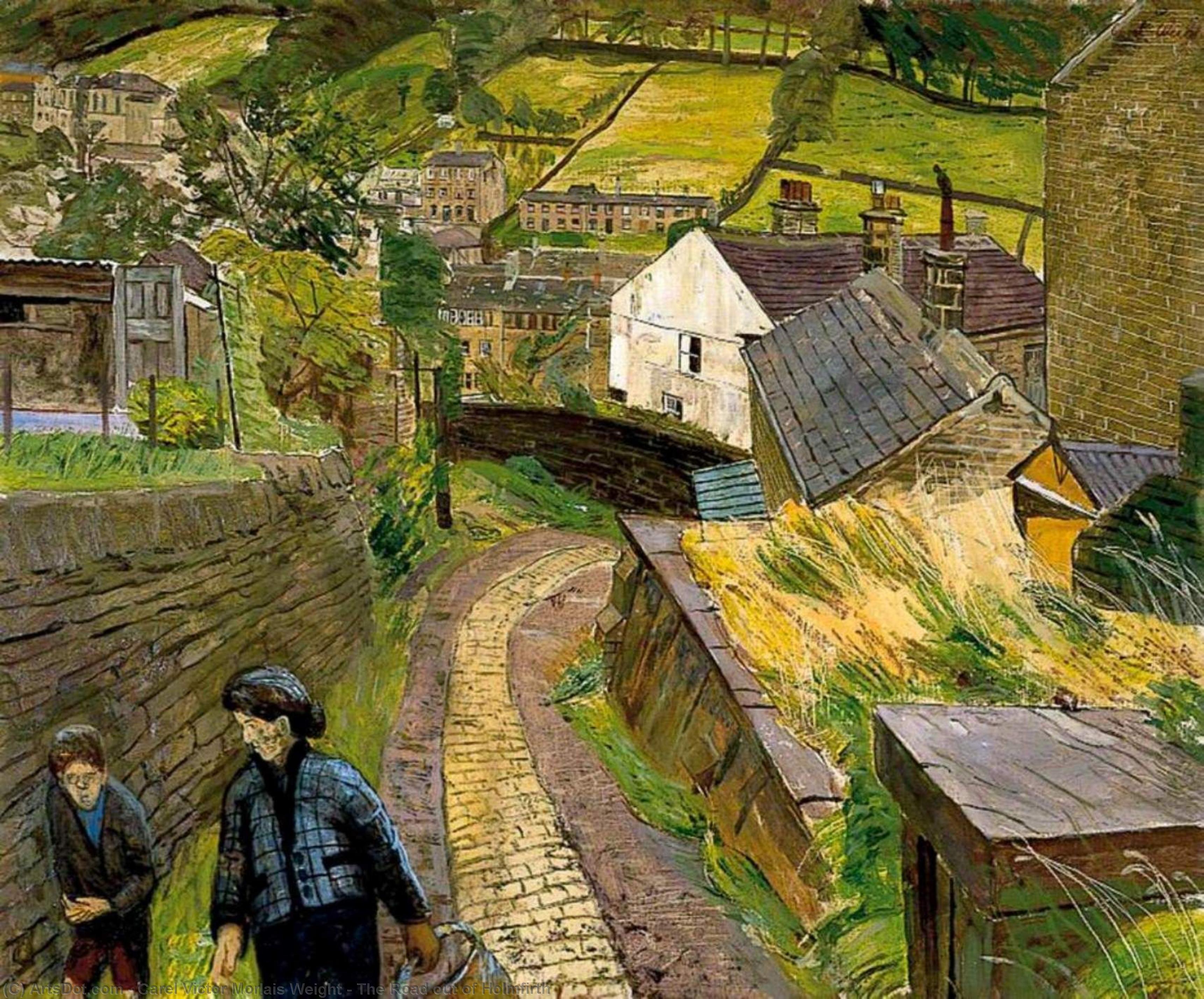 Wikioo.org - The Encyclopedia of Fine Arts - Painting, Artwork by Carel Victor Morlais Weight - The Road out of Holmfirth