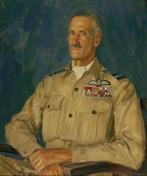 Wikioo.org - The Encyclopedia of Fine Arts - Painting, Artwork by Bernard Hailstone - Air Chief Marshal Sir Keith Park (1892–1975), KCB, KBE, MC, DFC