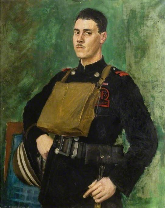 Wikioo.org - The Encyclopedia of Fine Arts - Painting, Artwork by Bernard Hailstone - District Officer F. G. Keen of Chelmsford, OBE, Auxiliary Fire Service