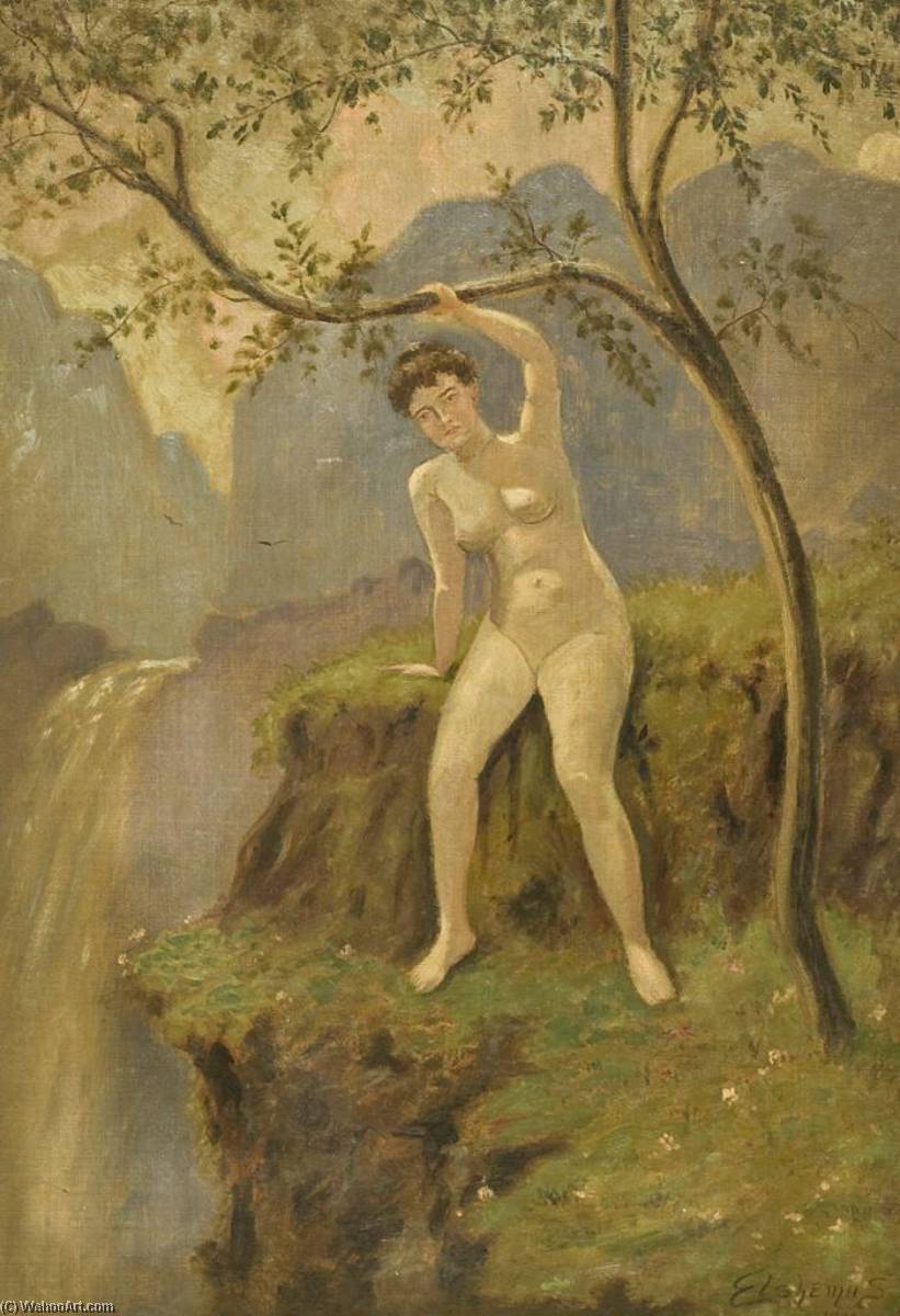WikiOO.org - Encyclopedia of Fine Arts - Lukisan, Artwork Louis Michel Eilshemius - Nude in Landscape