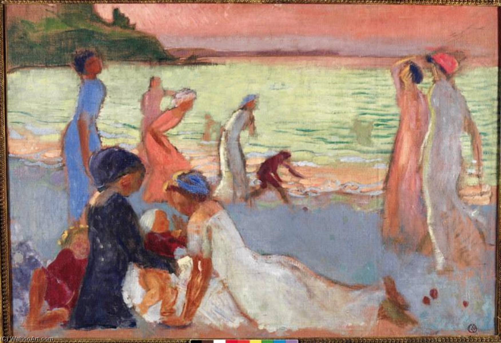 Wikioo.org – L'Encyclopédie des Beaux Arts - Peinture, Oeuvre de Denis Maurice - Soir de septembre ( la plage de trestrignel )