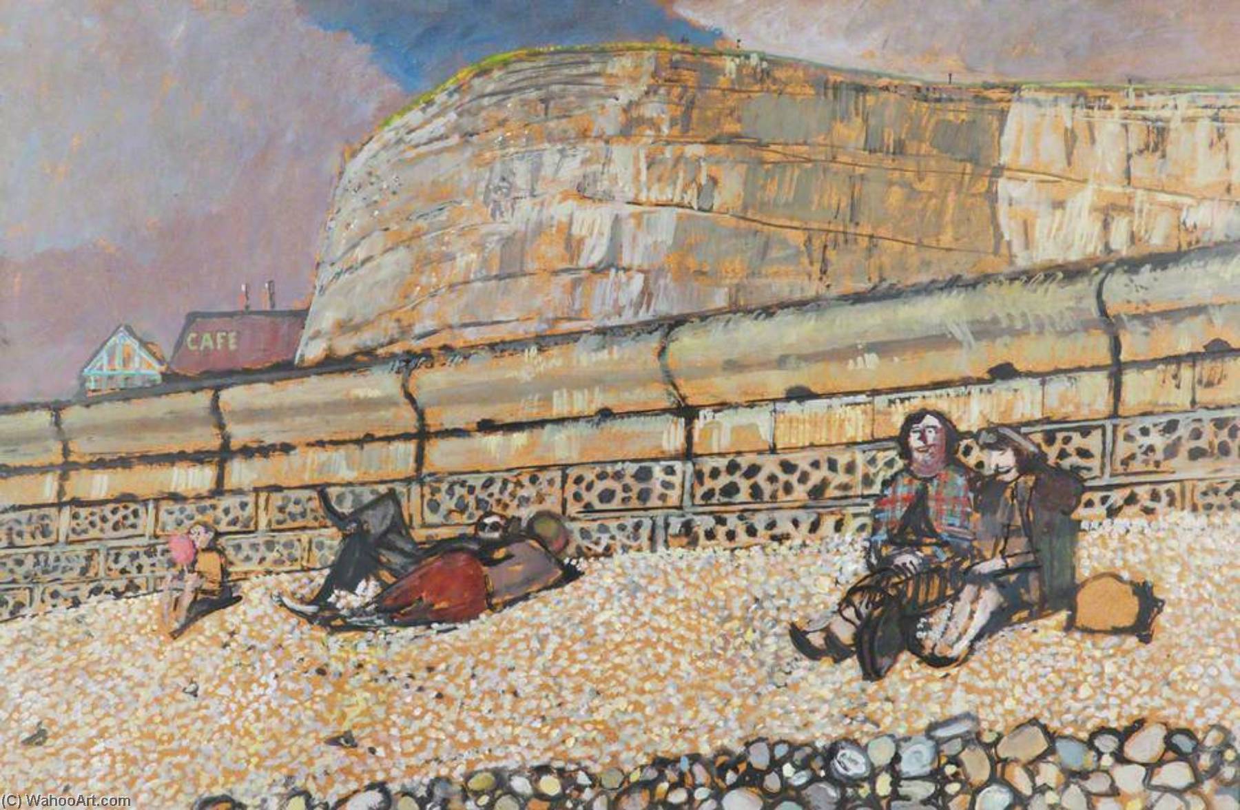 Wikioo.org - The Encyclopedia of Fine Arts - Painting, Artwork by Ruskin Spear - Spring at Rottingdean, East Sussex