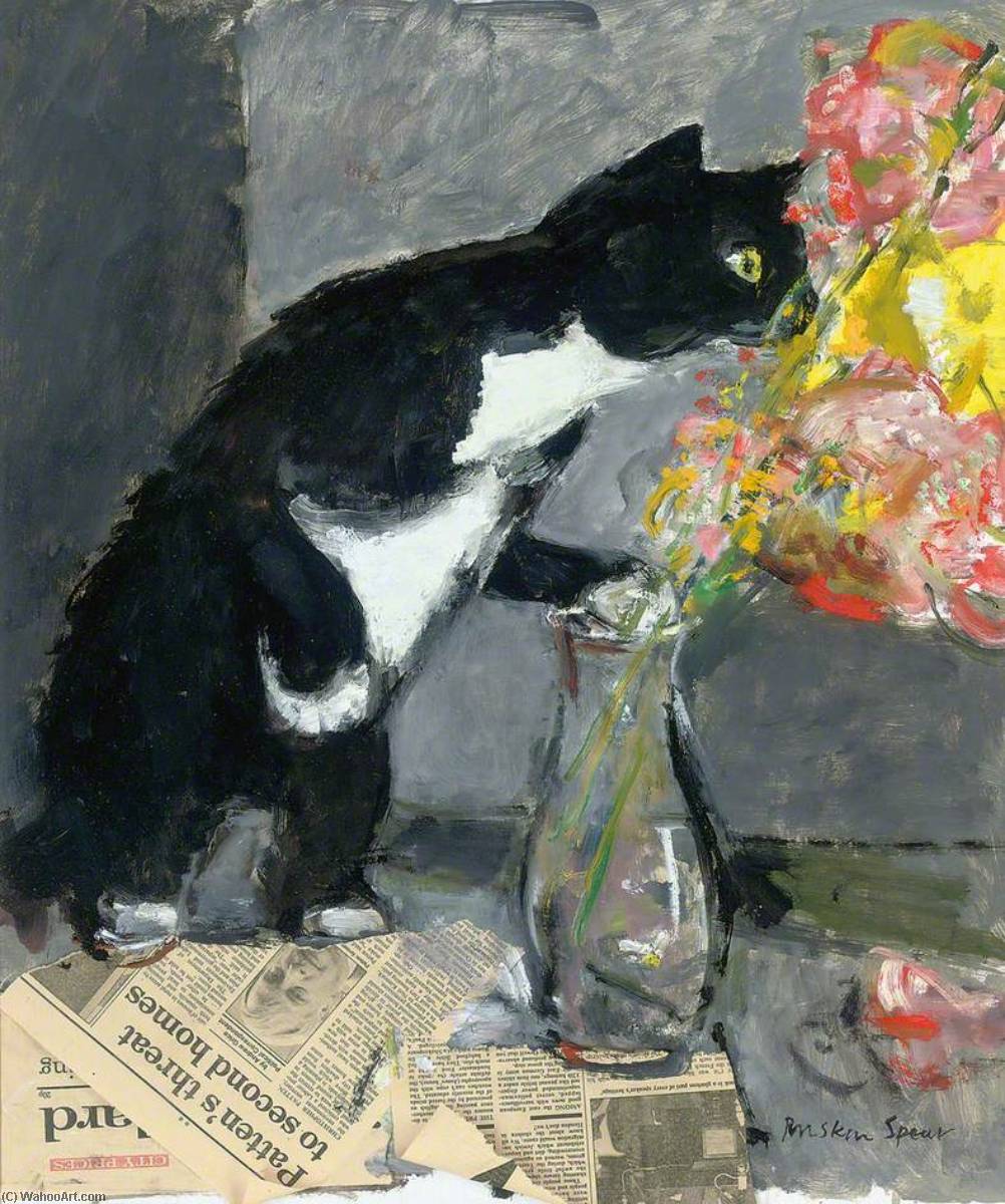 Wikioo.org - The Encyclopedia of Fine Arts - Painting, Artwork by Ruskin Spear - The Curious Cat