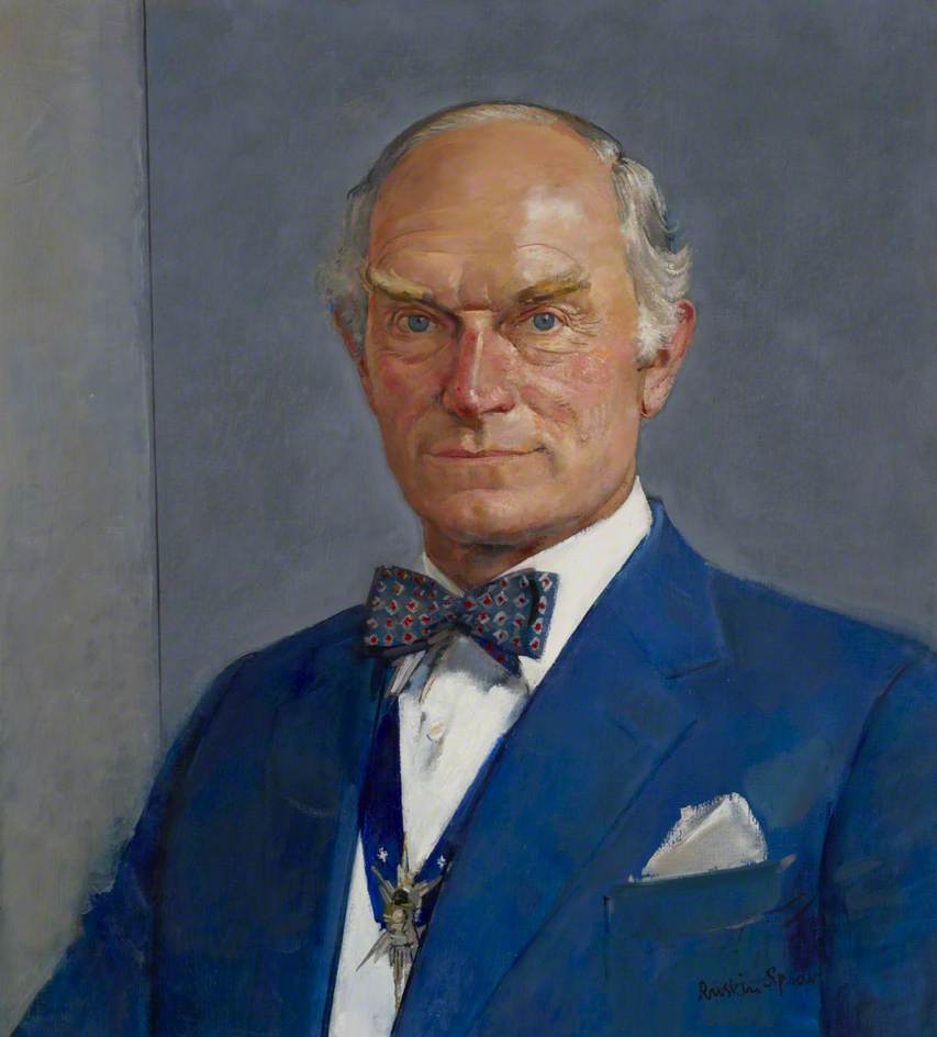 Wikioo.org - The Encyclopedia of Fine Arts - Painting, Artwork by Ruskin Spear - Sir John Dewhurst (1920–2007), President of the Royal College of Obstetricians and Gynaecologists (1976–1978)