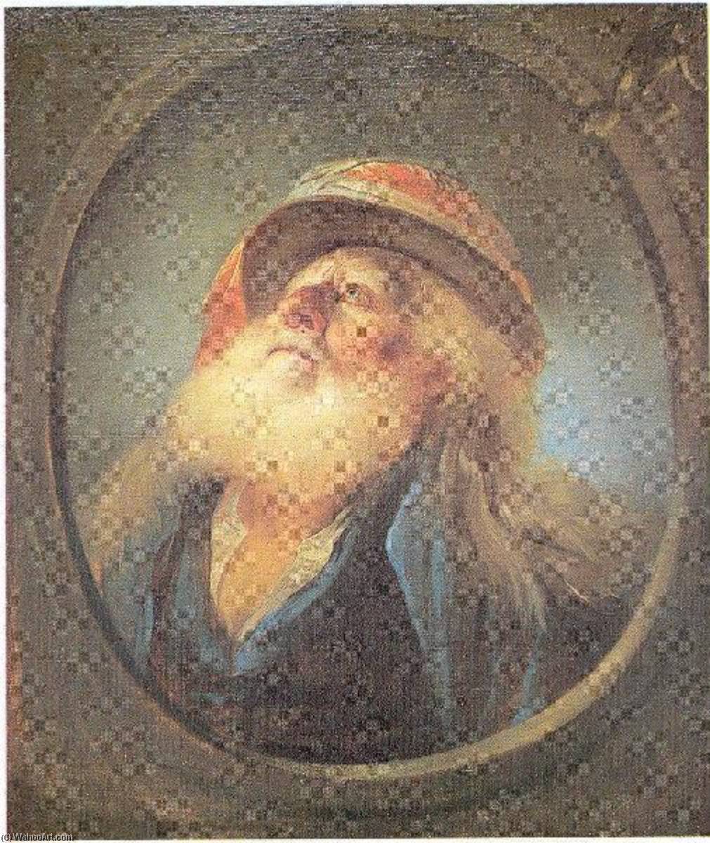Wikioo.org – L'Encyclopédie des Beaux Arts - Peinture, Oeuvre de Jacques Gamelin - Etude de tête de vieillard