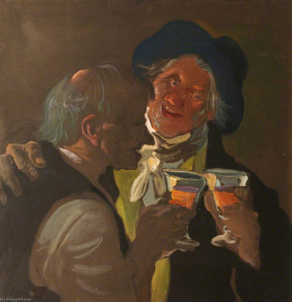 Wikioo.org - The Encyclopedia of Fine Arts - Painting, Artwork by Alexander Goudie - 'Drouthy Cronies'
